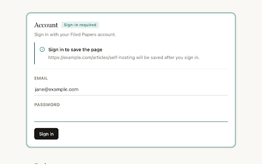 Filed Papers :: Save web pages to your self-hosted Filed Papers server with one click