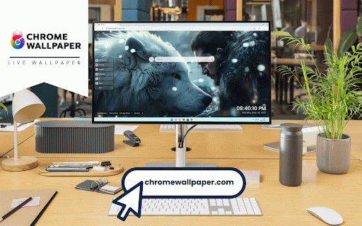 Jon Snow Wolf Live Wallpaper :: Intimate moment between Jon Snow and Ghost his direwolf companion in falling snow with mystical winter atmosphere.