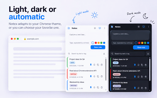 Notex - Quick Notes :: Save ideas and quick notes with one click. With tags, colors, reminders, and capture from any page.