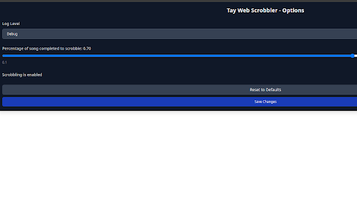 Tay Web Scrobbler :: Last.fm scrobbler for YT music