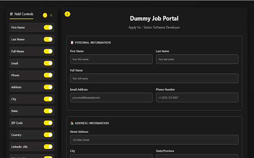 Auto-Fill Job Application Assistant :: Automatically fill job application forms with your stored profile data. Supports LinkedIn, Indeed, Glassdoor and more.
