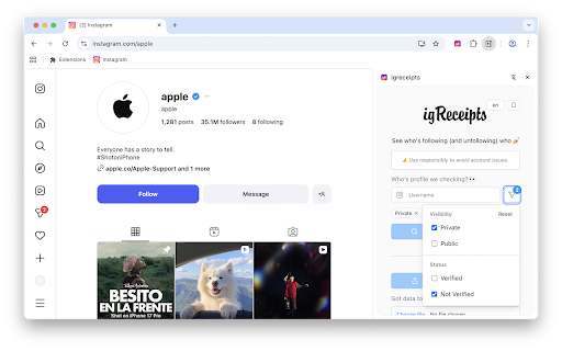 igreceipts :: See who's following (and unfollowing) who on Instagram 💅