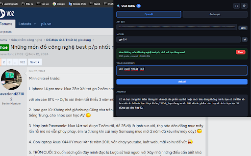 VOZ Thread QA :: Crawl and ask questions about VOZ forum threads using AI
