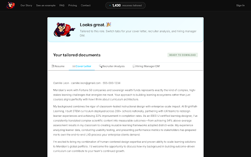 JobsUncle — Tailor Resume to Any Job :: One click to tailor your resume to any job posting. AI-powered. No copy-paste. Just click and go.
