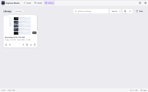 Capture Studio - Screen, Tab and Webcam Recording, Scene Mixing :: A professional, 100% offline screen recording studio. No cloud, no accounts, no tracking.