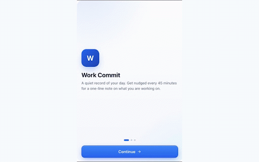 Work Commit :: A local work commit log for browser-based work.