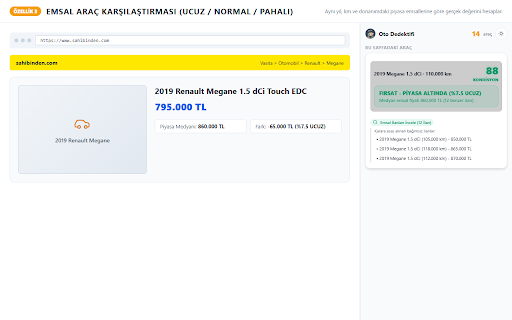Sarı Site Dedektifi :: Araç ilanlarında durum puanı, boya/hasar analizi, fiyat geçmişi ve benzerlerine göre ucuz/pahalı karşılaştırması. Siteye dokunmaz.