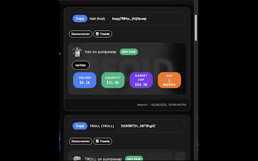 Tweet CA Helper - Chainsight :: Detects contract addresses on X. Adds Explorer & Dexscreener links with Trading/Verified badges. No trading, just info.