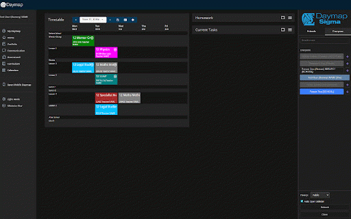Daymap Sigma :: Share and view Daymap timetables with friends and other users of this extension.