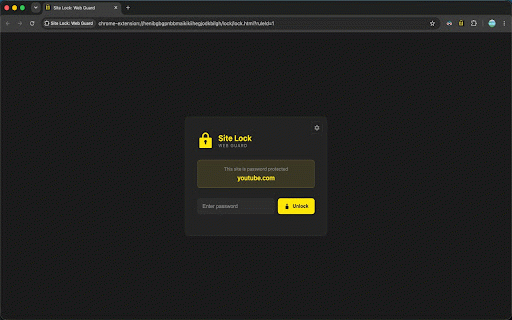 Site Lock: Web Guard :: Password-protect specific websites and URLs to control access and enhance privacy.