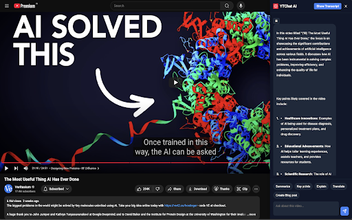 YTChat AI :: AI assistant for YouTube videos with OpenAI integration