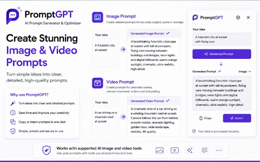 PromptGPT - AI Prompt Generator & Optimizer :: Direct integration with PromptGPT.io inside ChatGPT, Claude, Gemini, DeepSeek, Grok, and more to automatically optimize prompts.