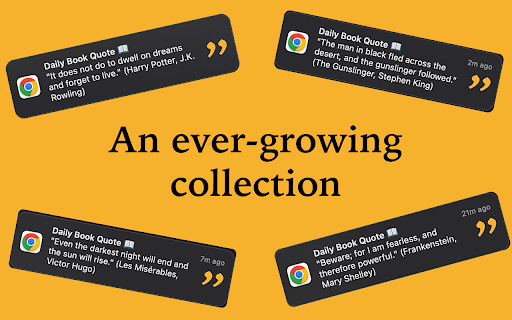 Daily Book Quote 📙 :: Receive inspiring book quotes as browser notifications, without interrupting your workflow
