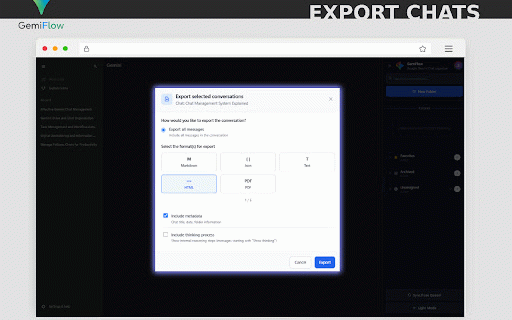 Gemini Chat & Folders Organizer - GemiFlow :: Organize Google Gemini chats with folders, prompt libraries, custom instructions, and a unified sidebar interface.