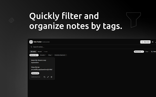Note Tracker :: Fast, private, local-first note tracker with tags and instant search. All data stays in your browser.