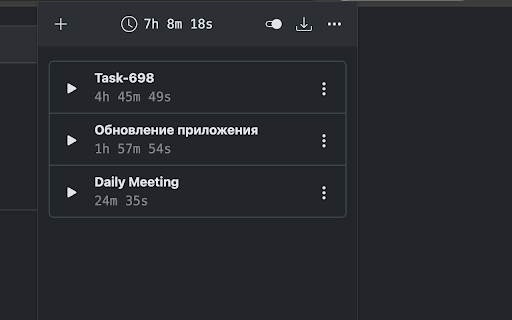 WorkLogger :: Основные возможности:
Умный таймер задач
- Запуск/остановка таймера для каждой задачи одним кликом
- Автоматическое переключение…