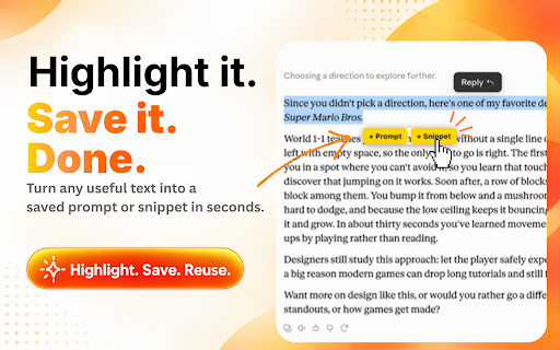 PromptGo :: Save, organize, and reuse your best AI prompts and chat snippets. Works on ChatGPT, Claude, Gemini, and Perplexity.