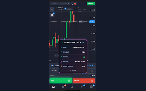 GURU QUANTUM X :: AI market analysis and signal bot for Quotex pages.