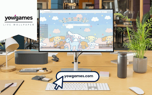 Cinnamoroll Clouds Live Wallpaper :: Cinnamoroll riding blue unicorn with puppy friends against dreamy sky with fluffy clouds and stars.