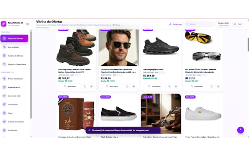 SmartOferta Capture :: Captura ofertas Shopee, Mercado Livre, Magalu e Amazon no seu navegador e importa no SmartOferta (Galeria, Vitrine ou Admin).