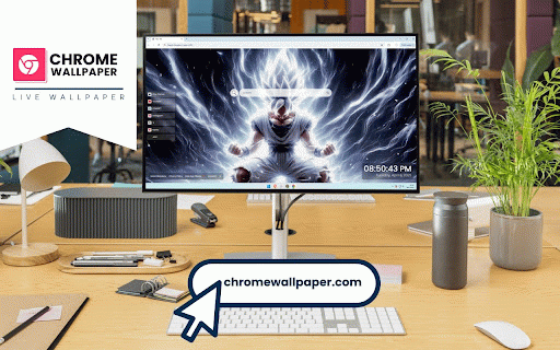 Goku White Rage Live Wallpaper :: Goku unleashes blinding white energy as lightning erupts from his transformed form.