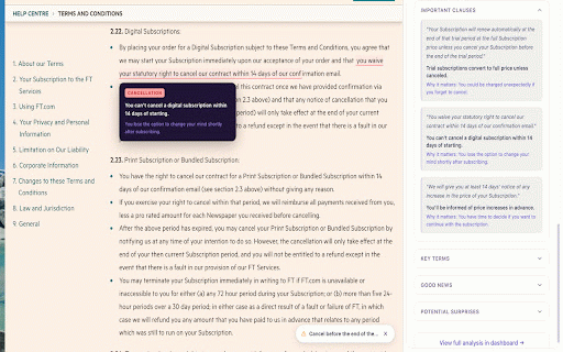 Termwise — AI Terms of Service & Privacy Policy Analyzer :: AI terms of service analyzer. Spot hidden fees, auto-renewals & risky clauses in any agreement or privacy policy before you accept.