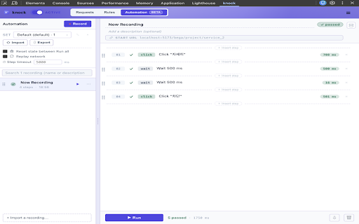 knock :: Intercept, modify, or pause fetch/XHR in any page. Rule-based response overrides, cookie injection, and in-page live editing.