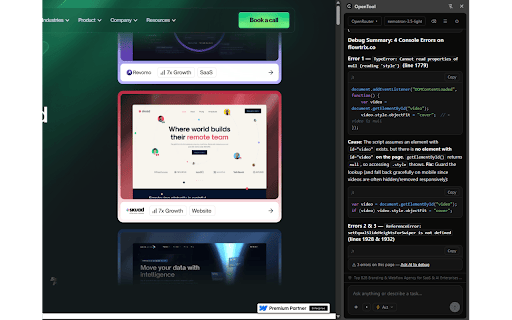 OpenTool :: Chat with any LLM in your sidebar. Bring your own API key, plus agentic page actions.