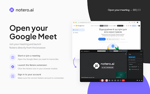 Notero :: Real-time speech-to-text transcription for Google Meet and Microsoft Teams.