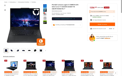 PrecioTech - Comparador de Precios Tech :: Compara precios de portatiles, GPUs y tech entre PcComponentes, Amazon.es y MediaMarkt. Mejor precio al instante.