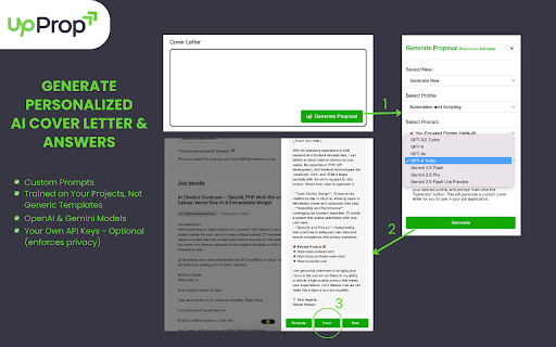 UpProp - Upwork Proposal Assistant :: AI-powered proposal writing assistant for Upwork