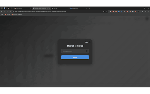 Tab Locker :: Secure tab locking with advanced features including dark mode and encryption