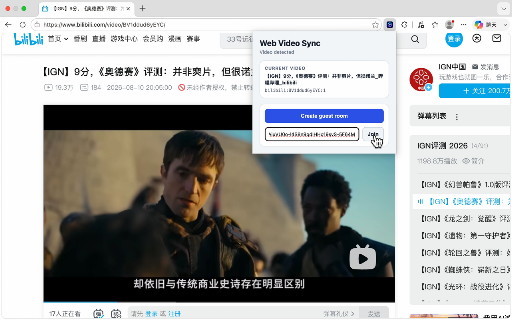Web Video Sync :: Synchronize playback of an already-open video with another consenting participant.