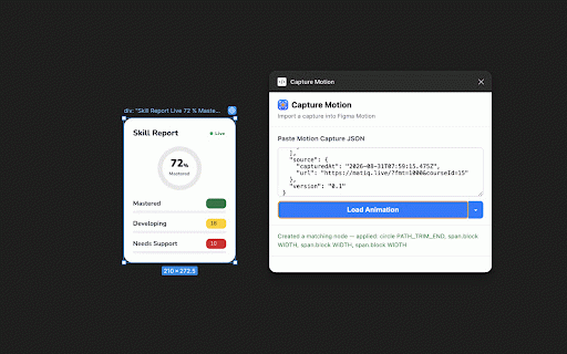 Capture Motion :: Capture an animation from any website and export it as code or a Figma Motion timeline.