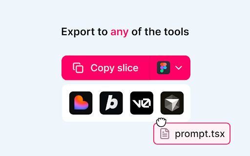 slicer.dev - Copy any component as AI prompt :: Copy any UI component as an AI prompt. Pixel-perfect, with animations & states. For Lovable, Bolt.new, Cursor, Claude, and more.
