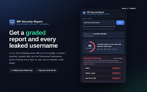 WP Security Report :: Secure your Wordpress site with WP Security Report