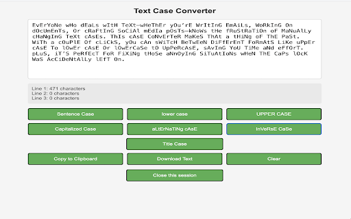 Text Case Converter :: Convert text between different cases and copy or download it easily.