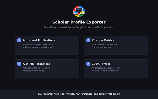 Scholar Profile Exporter :: Scholar Profile Exporter — Export Google Scholar profiles to DOCX or CSV. By Chuah Kee Man.
