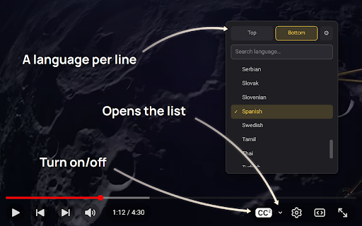 Dual Subtitles :: Try Dual Subtitles chrome extension for two paired lines of YouTube and Netflix subtitles, a real help while language learning.