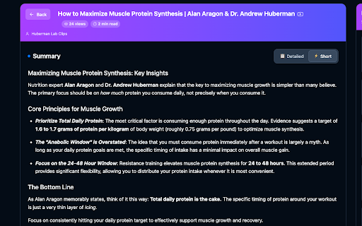 Free Video and Webpage Summarizer :: Get an instant summary of any YouTube video or webpage free using AI