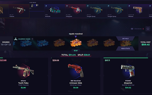 SkinCalcPlus :: SC+ provides additional features to Skin.Club to help the user make more informed decisions throughout the site.