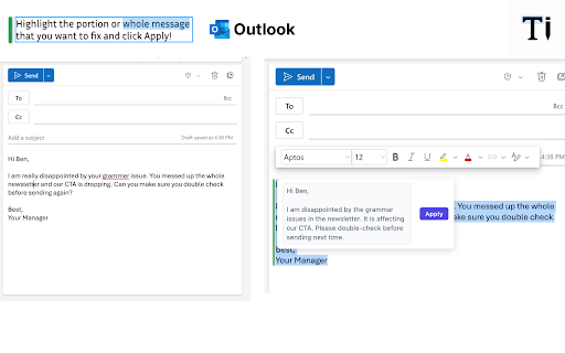 TypeMate: AI Writing Assistant and Tone Optimizer :: AI writing assistant that fixes grammar and improves tone. Select text anywhere to get instant suggestions.