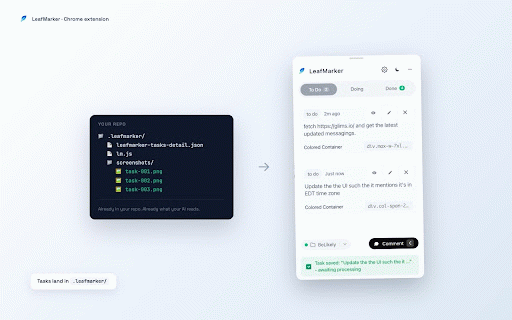 LeafMarker - Visual editor for Claude Code, Cursor & Codex :: Send comments and screenshots directly to Cursor as prompts.