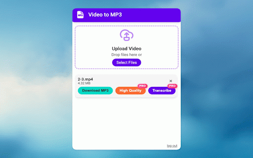 Video to MP3 :: Converts videos to MP3 format