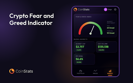 CoinStats - Crypto Portfolio Tracker :: Live crypto prices, portfolio tracking, coin search, and market stats from CoinStats — right in your toolbar.