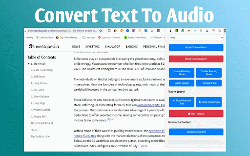 Accessibility Enhancer :: Customize themes, fonts, highlight text, and enable distraction-free reading with summarization.