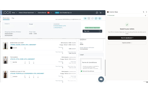 Invoe — Send PO :: Capture a purchase order from any wholesale portal and send it straight to your Invoe review queue.