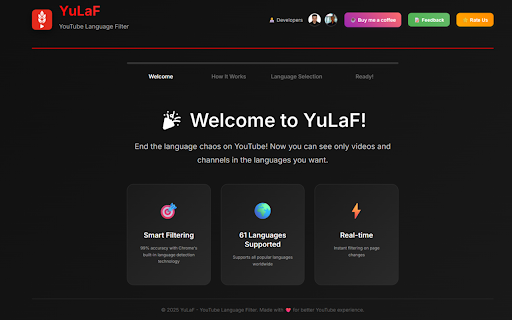 YouTube Language Filter - YuLaF :: YouTube Language Filter - The best Chrome extension to filter YouTube content based on language.