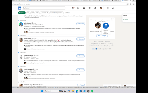 Eutexa for LinkedIn :: Send the LinkedIn messages your sequences queue up, record the replies, and add people to your Eutexa CRM without retyping them.