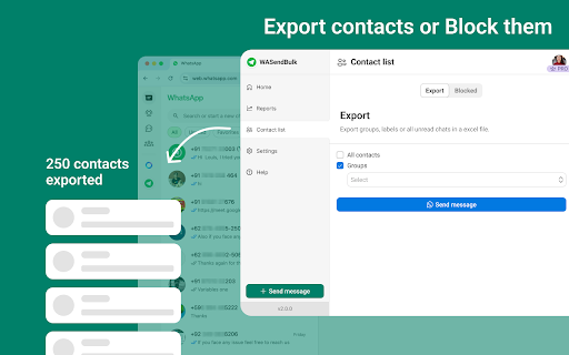WASendBulk Bulk WhatsApp Sender for FREE :: Upload contacts, personalize messages, and hit send — fast, simple, and no number saving needed.